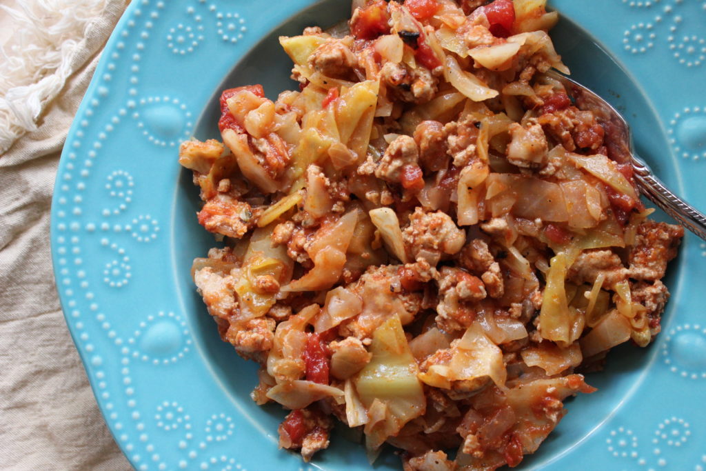 Ground Turkey and Cabbage Skillet